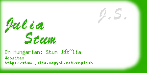 julia stum business card